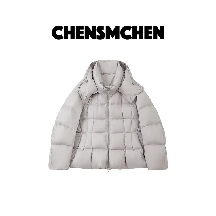 CHENSMCHEN 时尚休闲90鹅绒服女冬季宽松保暖羽绒服CSY11577SL