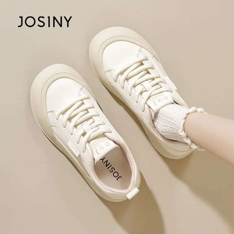 卓诗尼大头面包鞋女2025春秋季新款厚底小白鞋休闲爆款运动板鞋