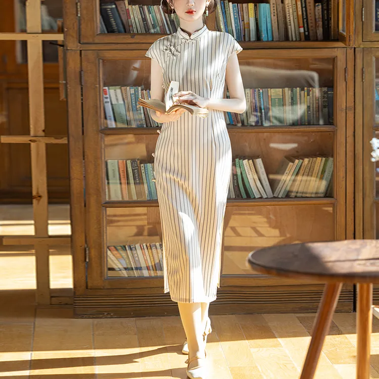 新中式旗袍绝美夏装高端2025新款老上海晚礼服日常可穿民国风裙子