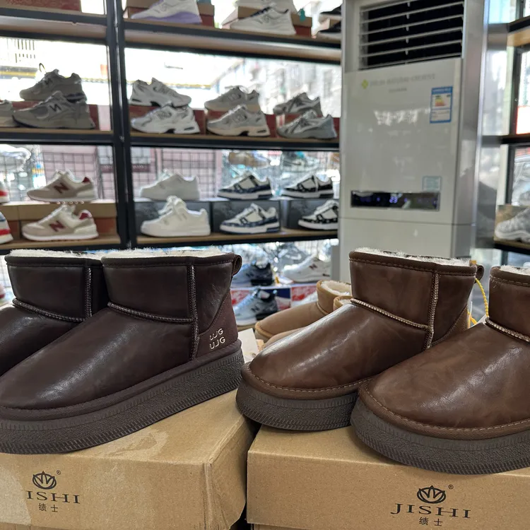 雪地棉冬季时尚雪地靴修面皮休闲保暖大棉