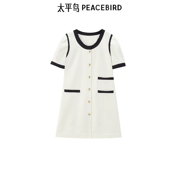 《李易行》太平鸟女装品质小香风连衣裙A1FAE2351