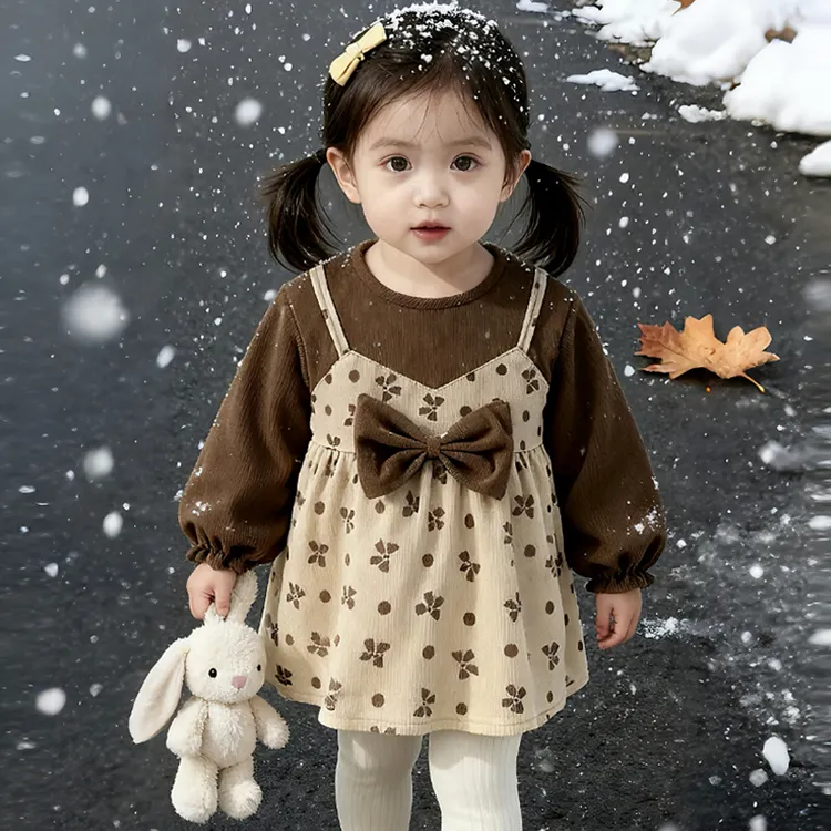 女宝宝罩衣外穿公主裙秋冬婴儿童围兜吃饭防水防脏反穿衣饭兜围裙