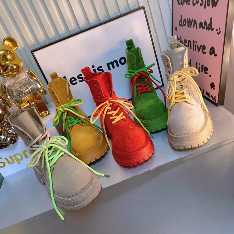 森女2024夏季新款厚底高帮女士马丁靴11-8