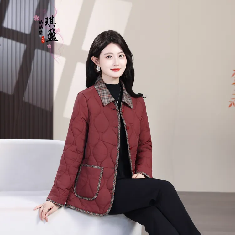 秋冬加绒保暖棉服外套2025冬季新款女装轻薄时尚减龄休闲加厚棉衣