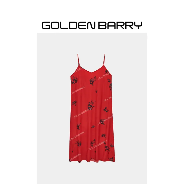 GOLDENBARRY|303066“佛朗明戈”优雅显瘦吊带裙