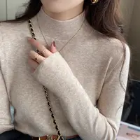 【大码】702半高领毛衣打底秋冬修身显瘦内搭针织衫长袖百搭上衣