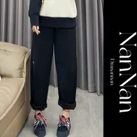 【楠楠推荐】秋季新款显瘦百搭松紧腰显瘦弯刀萝卜裤C7082