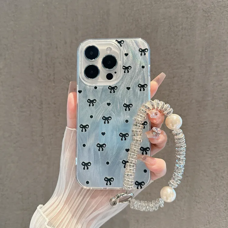 ins波点蝴蝶结适用苹果华为vivo小米OPPOiPhone12/13/14/15手机壳