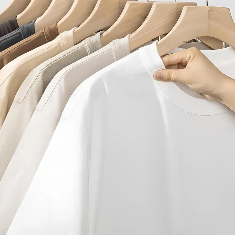 新款夏季纯棉宽松短袖恤男士百搭基础款白色潮流时尚