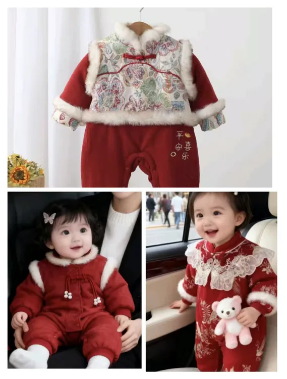 冬季宝宝新款厚棉哈衣珊珊家