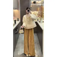 【周粥】【诸君】2025秋季新款中式重工刺绣提花喇叭袖外套JJQ5WT5096
