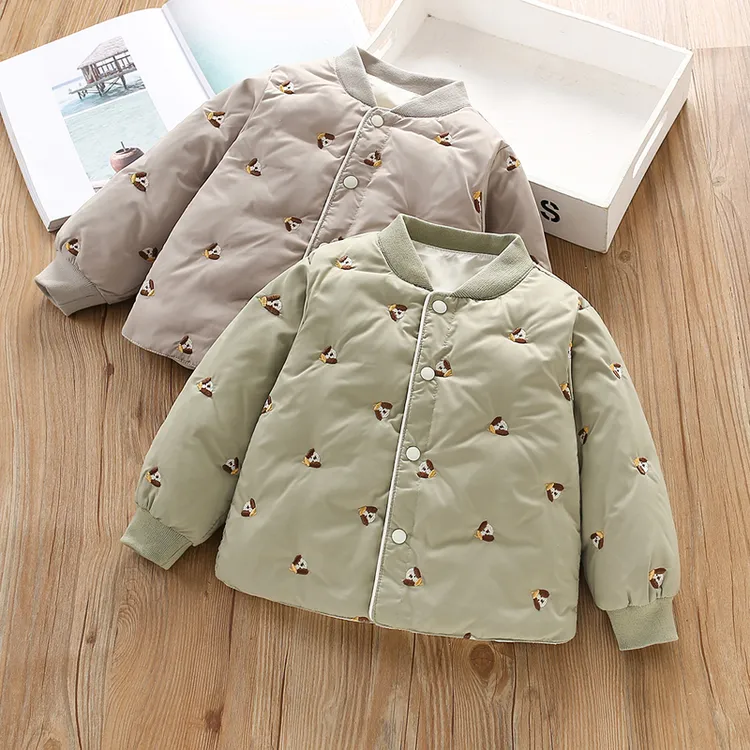 2025秋冬新款童装 男童轻薄款羽绒长袖内胆 男宝宝卡通羽绒服外套