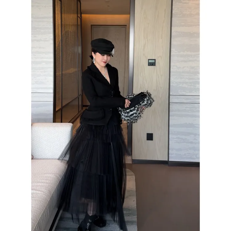 TheBay【克洛伊】内里桑蚕丝不对称鱼骨裙（有内衬）Bay2SQXL0297