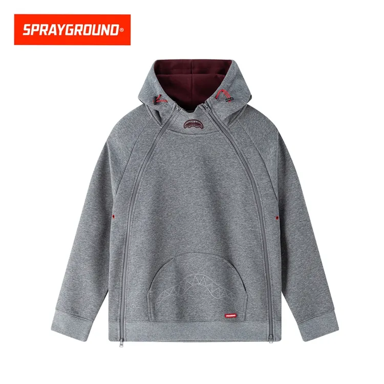 【双拉链2.0】SPRAYGROUND鲨鱼嘴秋季连帽双拉链卫衣XB WE133313