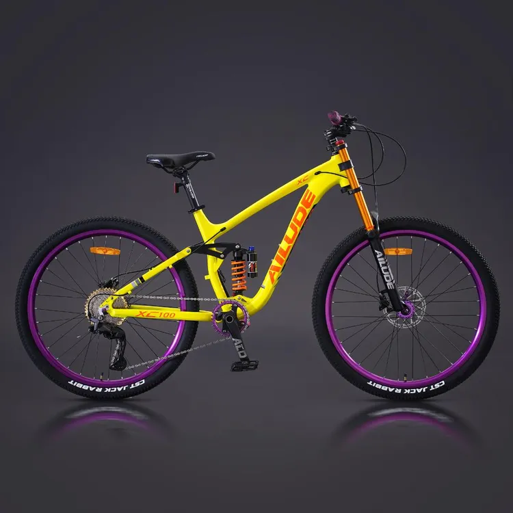 AILUDE艾路徳软尾XC100山地车27.5寸双油碟后胆青少年越野自行车