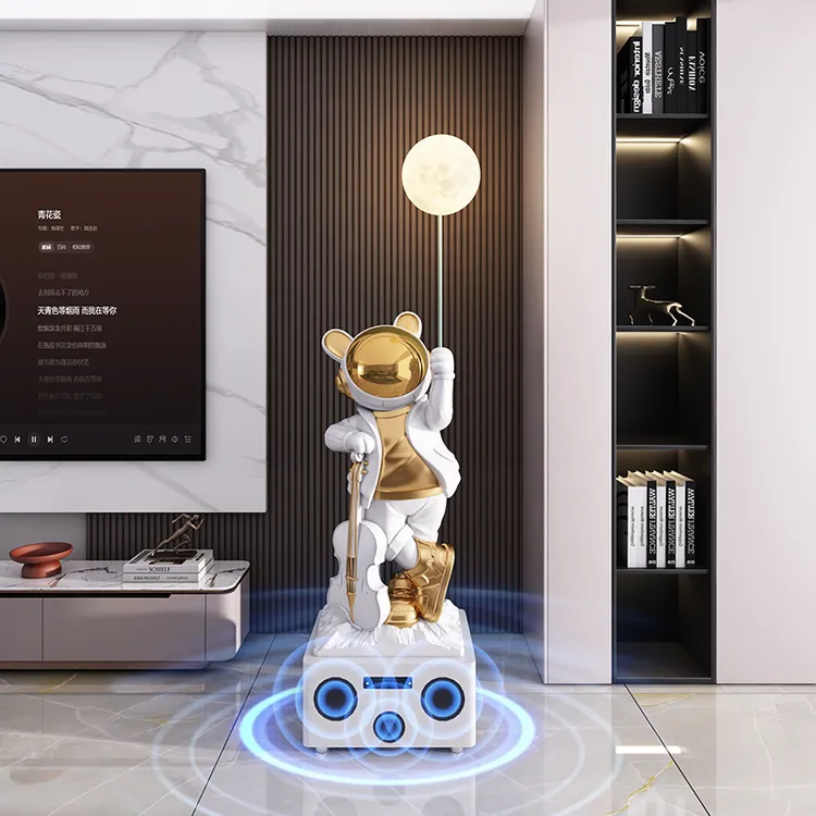 WIFI小爱音箱宇航员落地摆件电视柜沙发旁装饰品乔迁送礼高档礼物