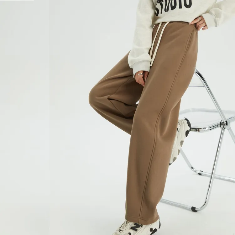 【特厚香蕉裤】冬女装新品大码加绒弯刀宽松阔腿镰刀香蕉休闲裤子