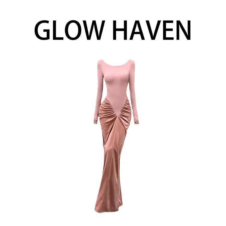 2025秋冬御姐范时尚洋气高级感休闲百搭修身包臀长袖连衣裙长裙女