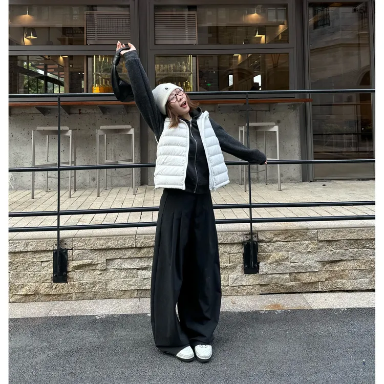 Our2【廓形西裤】设计款休闲百搭灰色西装裤【B7692】