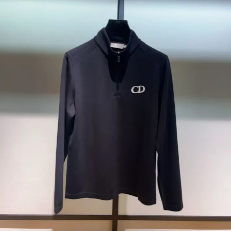 CD25秋冬男士立领拉链长袖T恤打底衫休闲时尚百搭
