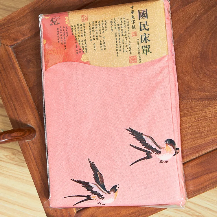 凤凰家纺燕双飞上海民光老式纯棉丝光100%复古国风中式床单A1商品图