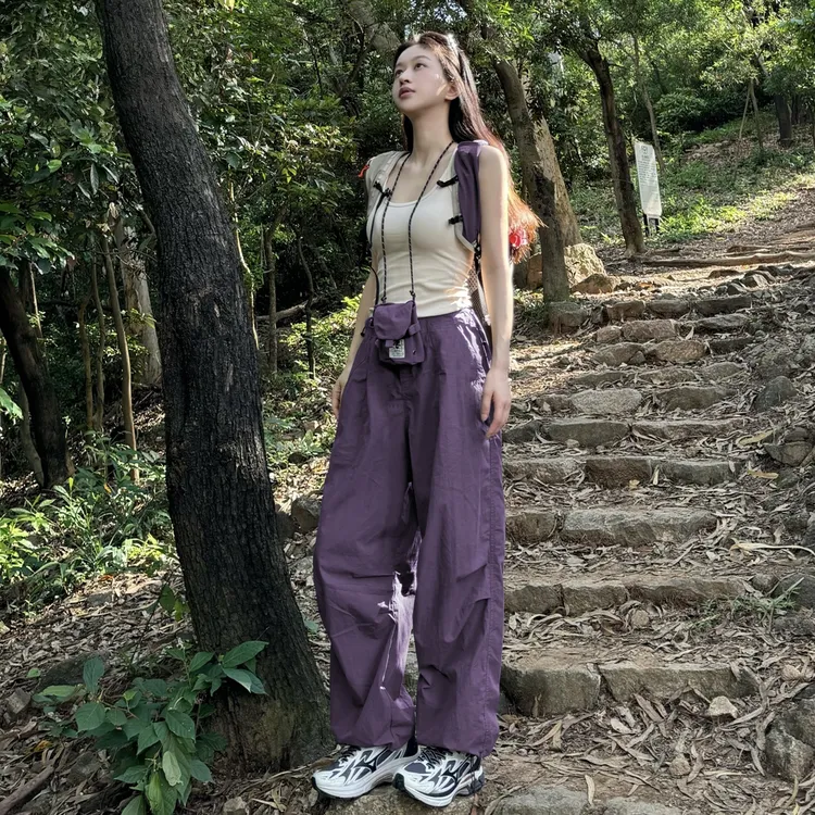 2025新款冲锋裤女款小个子防风防水工装裤秋户外美式速干登山裤