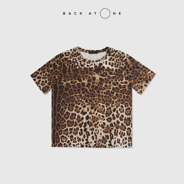 BackAtOne “秀场限定” 时髦百搭气质吸睛豹纹短袖T BEF-1BA341K-K