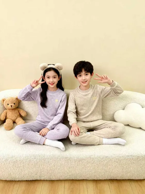 520克10A抗菌加厚款羊毛蚕丝校服神器保暖套装