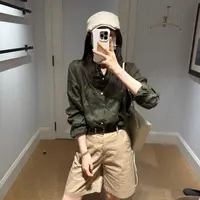 小敏「经典回溯」夏1oo亚麻刺绣纽扣经典长袖翻领衬衫S25C1085