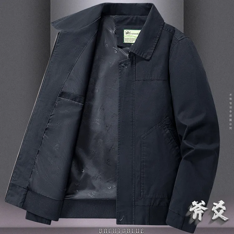 工装夹克男春秋季新款宽松大码休闲上衣服薄款潮流复古飞行员外套