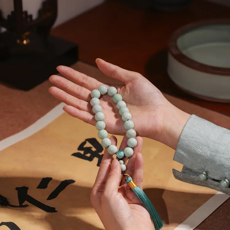 【孔家钧窑甄选】-玉青釉钧瓷雅持｜文人雅器｜孔春生老师专属釉色