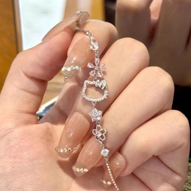 足银手链 999HelloKitty纯银手链女款轻奢小众设计送女友闺蜜礼物