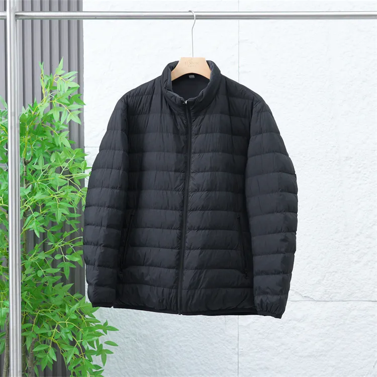 85鸭绒外套冬季男士立领轻便保暖百搭羽绒服休闲排骨服RT1391