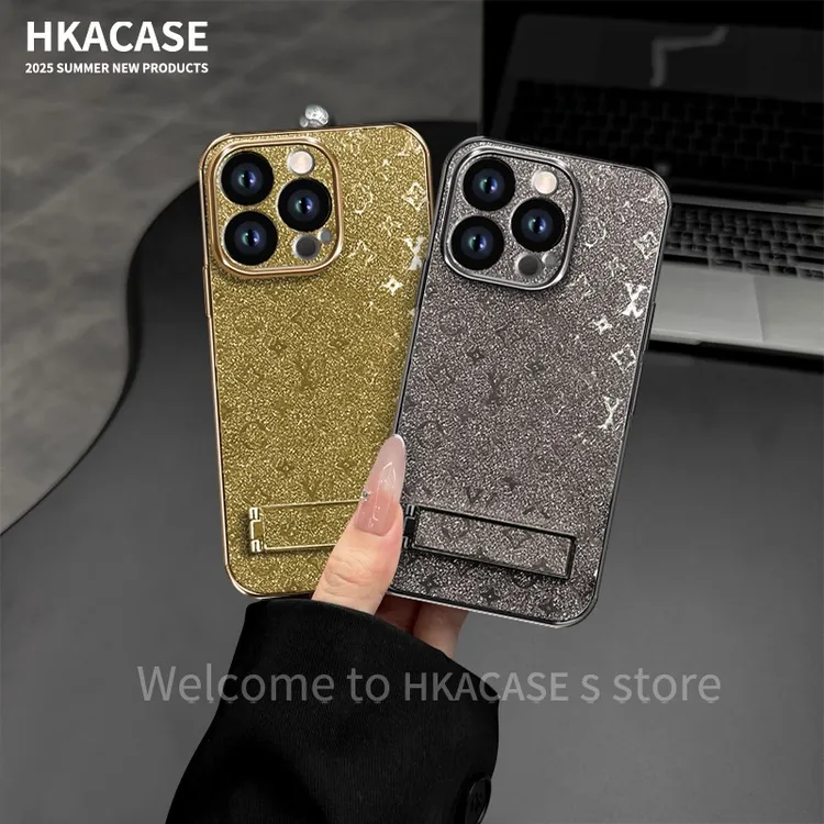 电镀潮牌闪粉适用苹果vivo华为oppo小米iPhone17高级感防摔手机壳