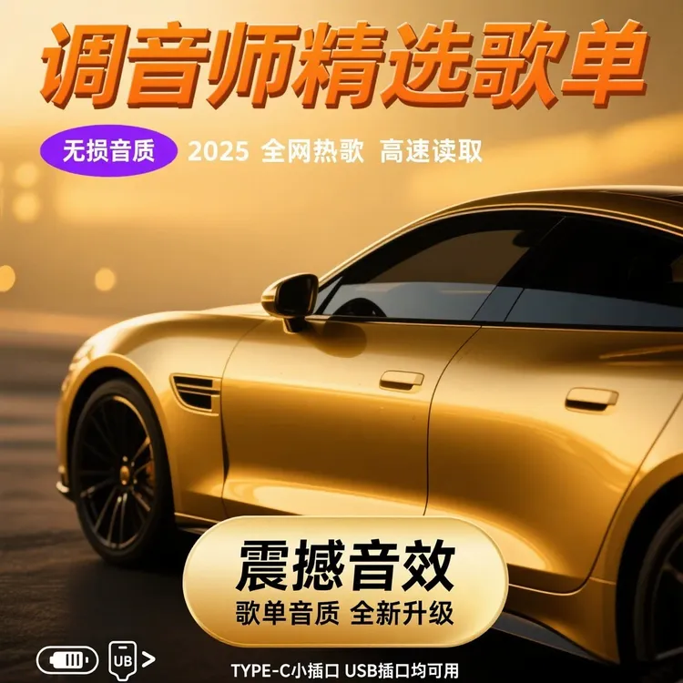 2025新款车载音乐U盘金属小巧柏林之声车用高品质无损音乐环绕
