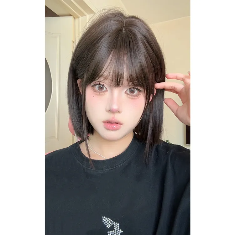 圆圆呀【波波头】假发女气质减龄短发全头套网红自然蓬松逼真透气