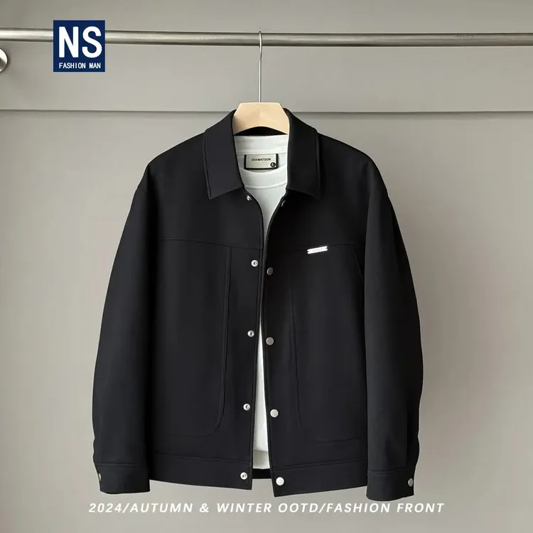 【90白鸭绒】极简风纯色简约百搭裁剪翻领羽绒服外套