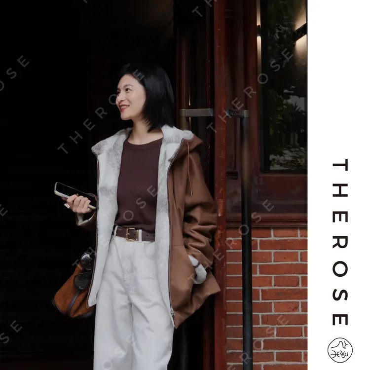 之柔【北极星】哥伦布COLOMBO羊绒哥本哈根十字貂绒双面穿外套汉服