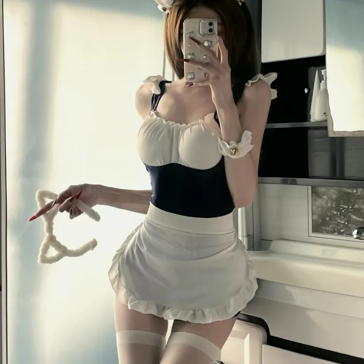 80-150 肉感天菜带胸垫修身睡裙可爱纯欲风女款居家约会战衣