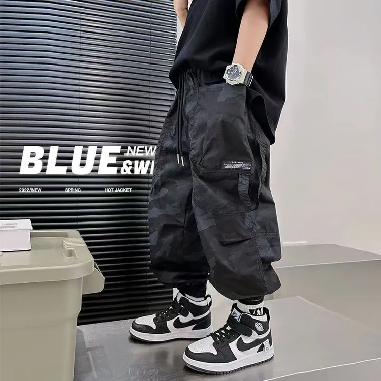 【水洗棉冬款上新】2025秋末冬初新款儿童运动裤中大童时尚休闲卫裤
