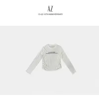 LIS&AZ-五色褶皱字母打底长袖T- XM997