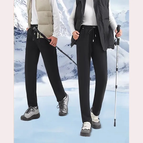 2025新款高弹力冬季加绒自发热男女通款高腰户外休闲裤小脚裤145