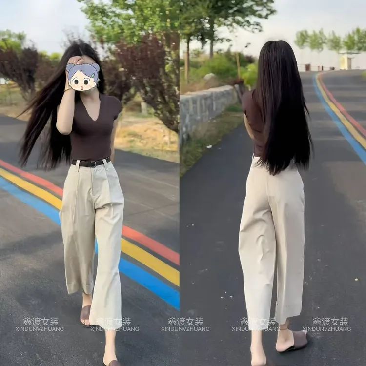 2025夏季新款时尚显瘦气质女士网红洋气两件套百搭款D21024