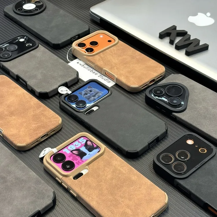 秋冬高颜值翻毛皮适用苹果17/16手机壳iPhone15小米14vivoppo华为