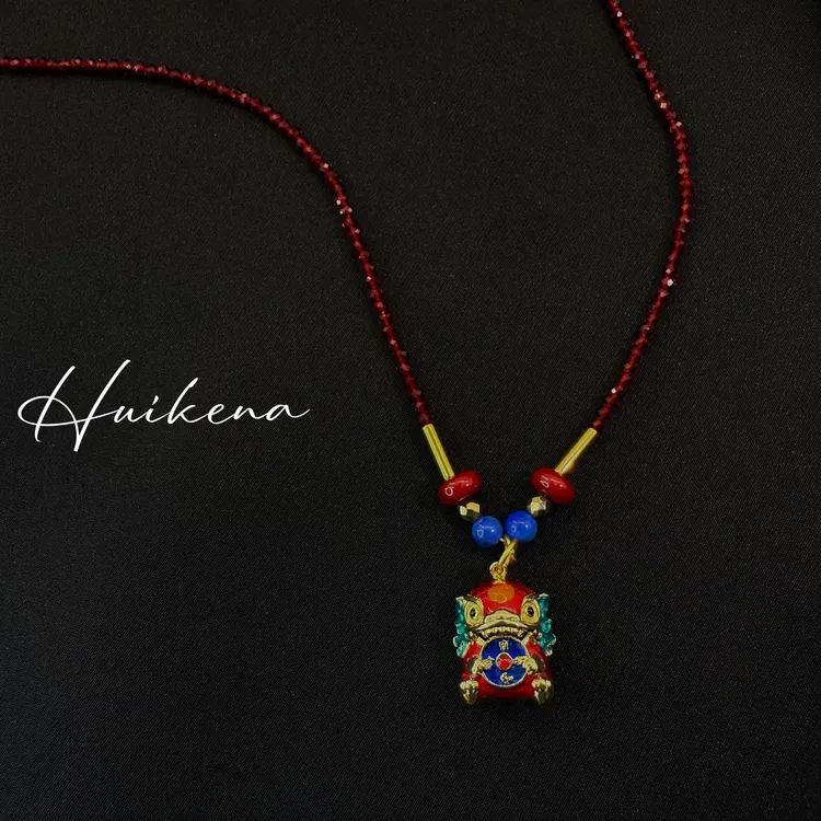   HUIKENA【狮来运转】神兽狮子时尚潮流国风原创项链NA104商品图