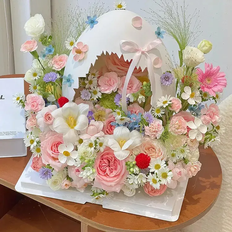 新款创意破壳而生 蛋壳花束包装材料 花艺包装花店用品