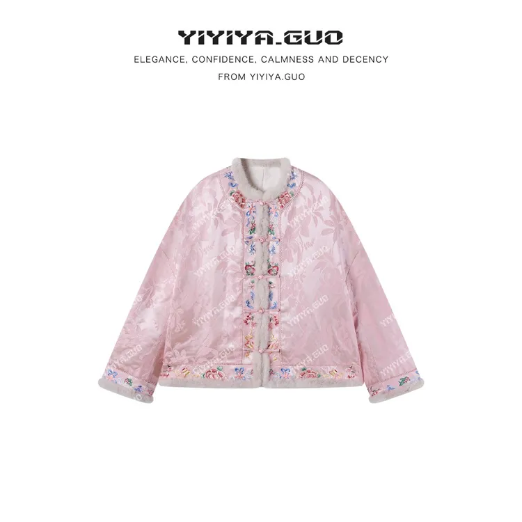 yiyiya.Guo艺艺吖【出水芙蓉】新中式中国风圆领直襟外套010166SS52