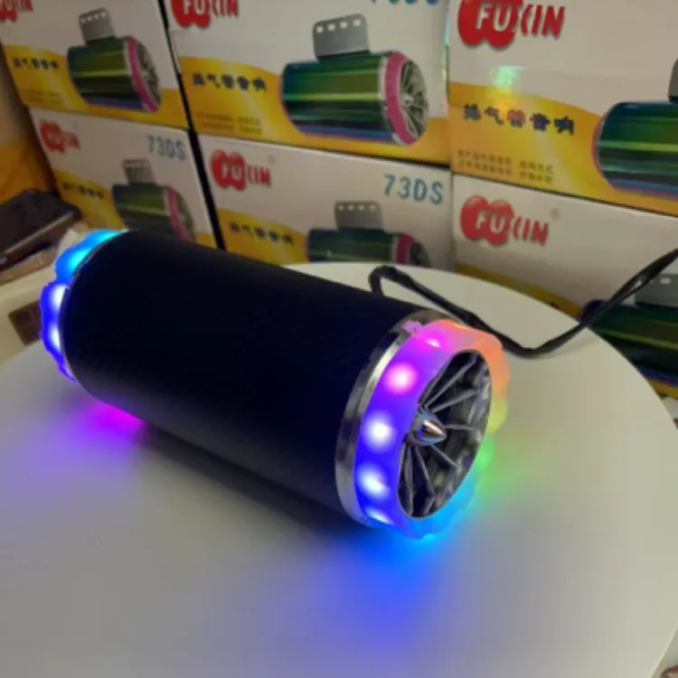 新款电摩音响七彩灯大音量蓝牙排气管改装低音炮电动车摩托车12负