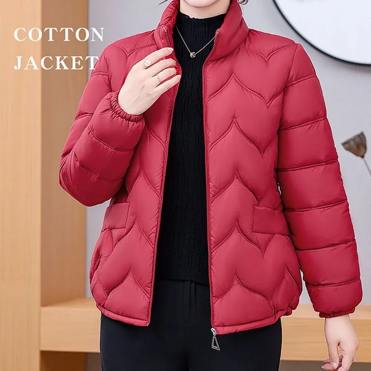 【粉丝专属】女装秋冬棉衣短款妈妈装轻薄棉服老年人大码外套保暖