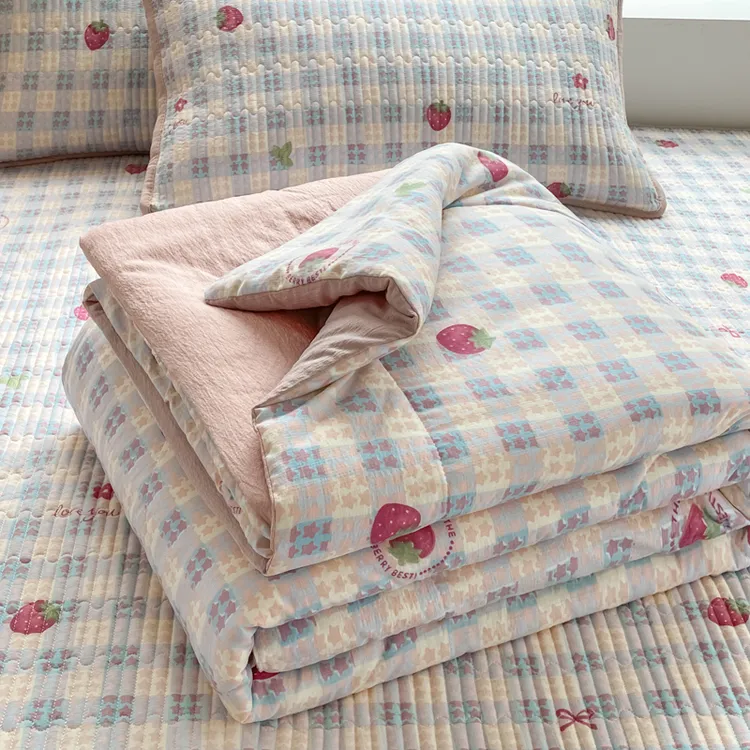 夏凉被7A类抗菌非纯棉全棉夏被可机洗水洗棉夏季空调被单人薄被子